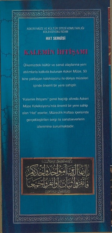 “Kalemin İhtişamı” adlı hat sergisi (2003)